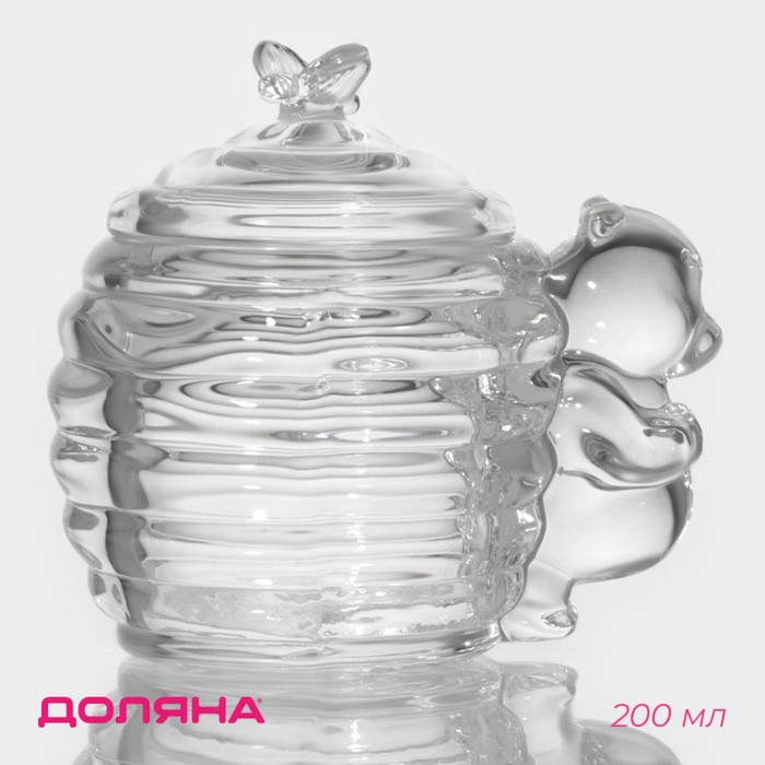 Баночка стеклянная для мёда и варенья «Медвежонок», 200 мл, 11,5×9,3 см Баночка стеклянная для мёда и варенья «Медвежонок», 200 мл, 11,5×9,3 см