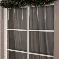 Гирлянда &laquo;Сосульки&raquo; 2.5 &times; 0.3 м, IP65, прозрачная нить, 192 LED, свечение тёплое белое с эффектом стекания, 12 В