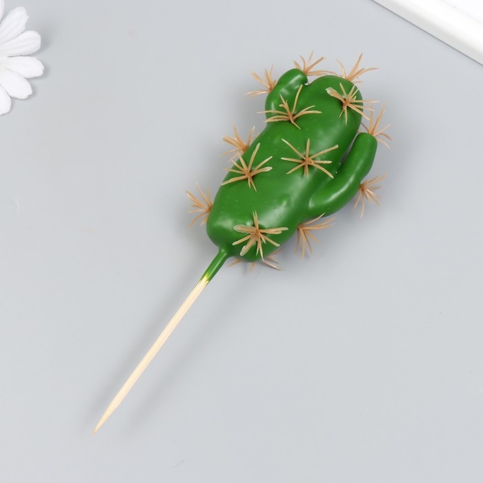 Искусственное растение для творчества "Кактус  с колючками" 11х6 см, длина 19 см