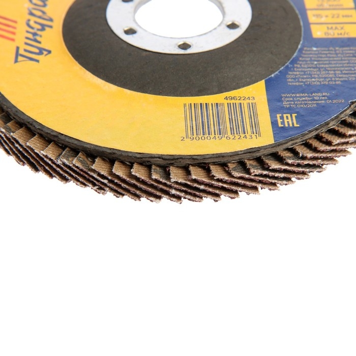 Круг лепестковый торцевой ТУНДРА, 115 х 22 мм, Р24 Круг лепестковый торцевой ТУНДРА, 115 х 22 мм, Р24