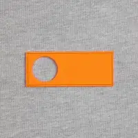 Лейбл из ПВХ с вырубкой &laquo;Круг&raquo;, оранжевый неон
