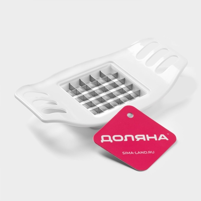 Овощерезка Доляна &laquo;Кубик&raquo;, 17 см, с ручками, цвет белый