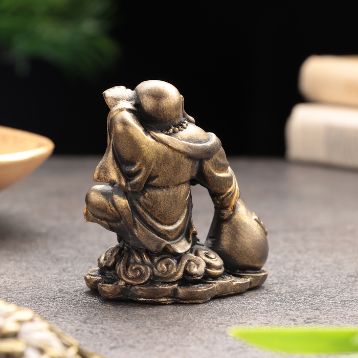 Сувенир &laquo;Хотей на богатство", гипсобетон, 6х5х5 см, набор 3 шт, 6х4х6,5 см