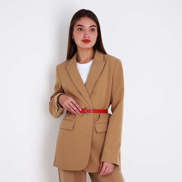 Ремень женский, ширина 2,2 см, пряжка металл, цвет красный Ремень женский, ширина 2,2 см, пряжка металл, цвет красный