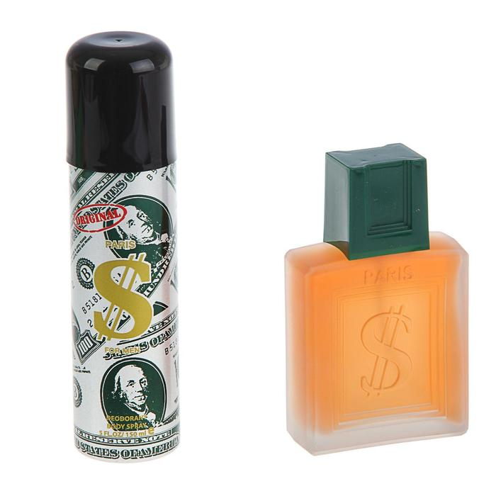Подарочный набор для мужчин: Туалетная вода Dollar+дезодорант Подарочный набор для мужчин: Туалетная вода Dollar+дезодорант