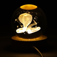 Светильник новогодний &laquo;Новый год! Золотая змея&raquo;, символ года 2025