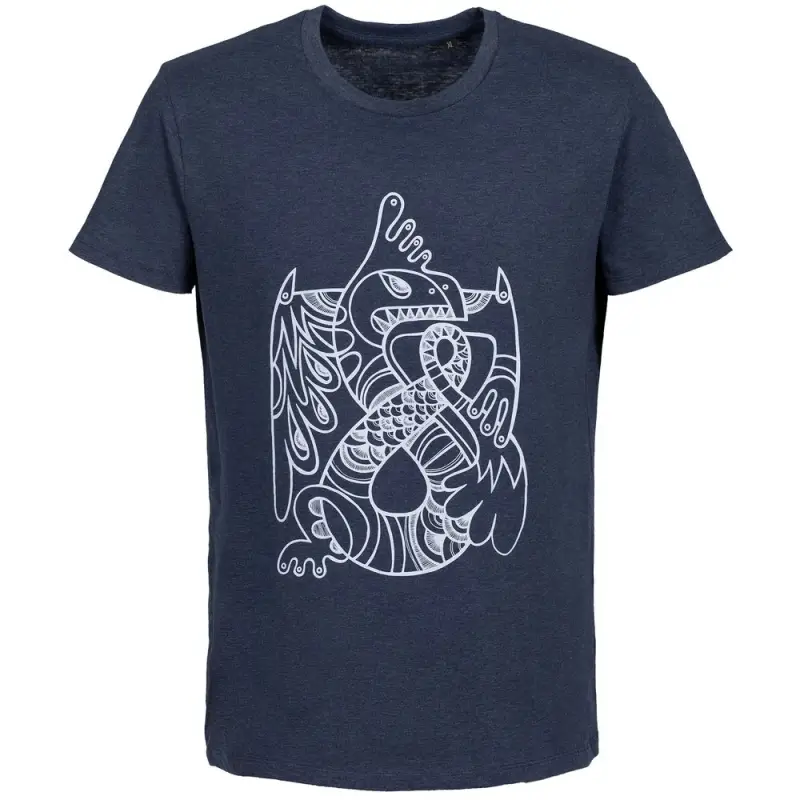 Футболка мужская &laquo;Кетцалькоатль&raquo;, синий меланж, размер S