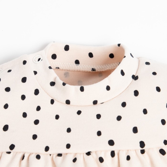 Комплект: платье и леггинсы Крошка Я «Киса», рост 68-74 см, цвет бежевый/лиловый Комплект: платье и леггинсы Крошка Я «Киса», рост 68-74 см, цвет бежевый/лиловый