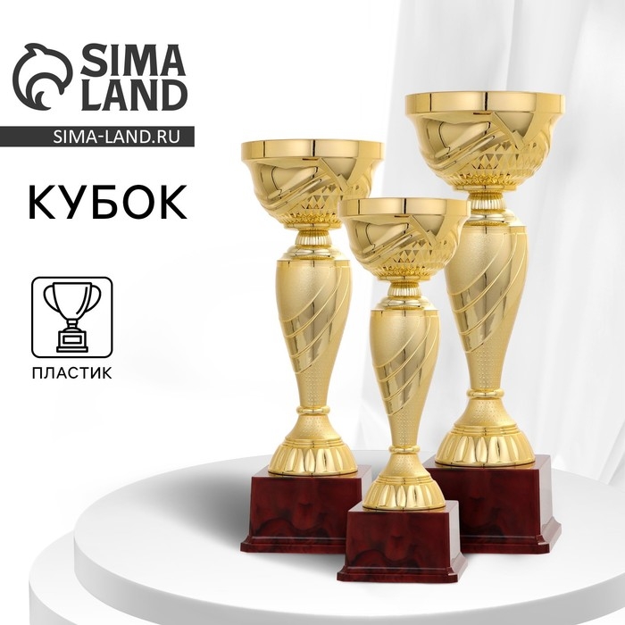 Кубок 120А, наградная фигура, золото, подставка пластик, 37 × 14 × 11,5 см Кубок 120А, наградная фигура, золото, подставка пластик, 37 × 14 × 11,5 см