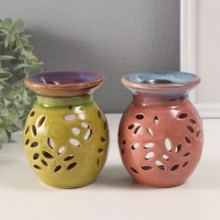 Аромалампа керамика "Лепестки" МИКС 8,5х9х11 см Аромалампа керамика "Лепестки" МИКС 8,5х9х11 см