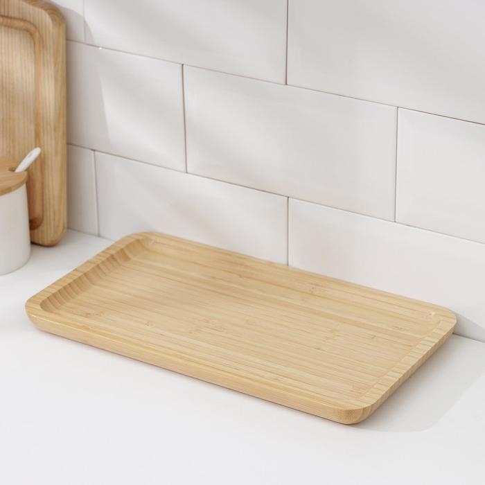 Блюдо для подачи Доляна Striata, 32×18×2 см, бамбук Блюдо для подачи Доляна Striata, 32×18×2 см, бамбук