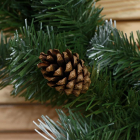 Венок "Рождественский" Белоснежный (шишка золото) 45 см Венок "Рождественский" Белоснежный (шишка золото) 45 см