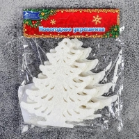 Украшение ёлочное "Ёлочка замороженная" (набор 6 шт) 8х8,5 см, белый Украшение ёлочное "Ёлочка замороженная" (набор 6 шт) 8х8,5 см, белый