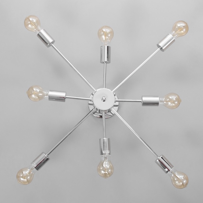 Люстра потолочная "Орион" 8х60Вт Е27 Цвет: Хром