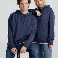 Толстовка с капюшоном унисекс Hoodie, синий меланж, размер 3XL