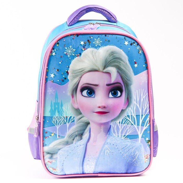Рюкзак школьный, 39 см х 30 см х 14 см "Эльза", Холодное сердце