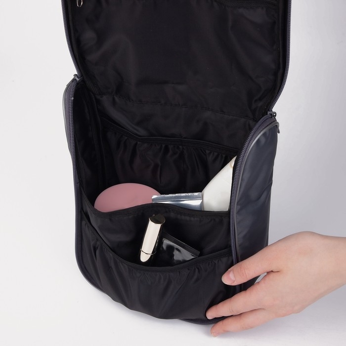 Косметичка-несессер на молнии, цвет серый Косметичка-несессер на молнии, цвет серый