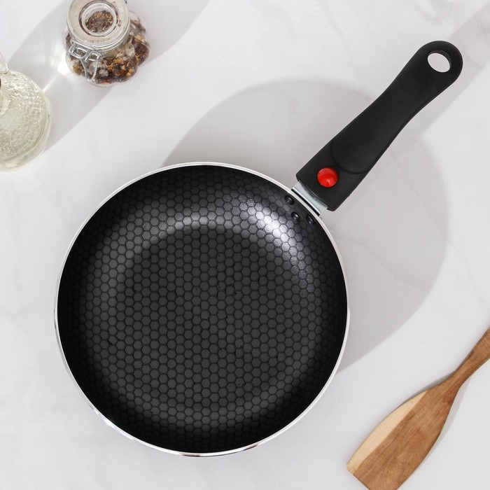 Сковорода Forever, d=20 см, съёмная ручка, стеклянная крышка, антипригарное покрытие, цвет чёрный Сковорода Forever, d=20 см, съёмная ручка, стеклянная крышка, антипригарное покрытие, цвет чёрный