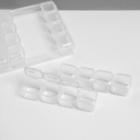 Подставка под украшения с футлярами 28 мест, 17×11×2,5 см, цвет прозрачный Подставка под украшения с футлярами 28 мест, 17×11×2,5 см, цвет прозрачный