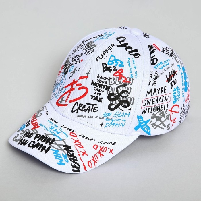 Кепка женская «Граффити», цвета МИКС, р-р 56 Кепка женская «Граффити», цвета МИКС, р-р 56