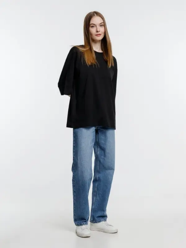 Футболка оверсайз унисекс Base Space, черная, размер XL/XXL