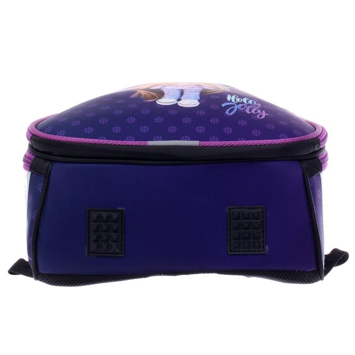 Рюкзак каркасный школьный 38 х 30 х 16 см, эргономичная спинка, Stavia "Тильда", голубой/сиреневый/серый