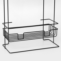 Полка прямоугольная 3-х ярусная, 12,5&times;66&times;29,5 см, цвет черный