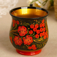 Кружка &laquo;Соковая&raquo;, 9&times;9 см, хохлома, микс