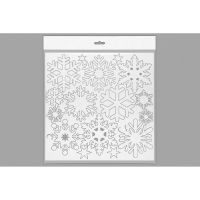 Набор снежинок для декора, счётный материал, цвет белый Набор снежинок для декора, счётный материал, цвет белый