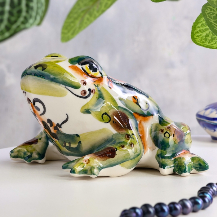 Сувенир &laquo;Лягушка Соня&raquo;, гжель, цветная