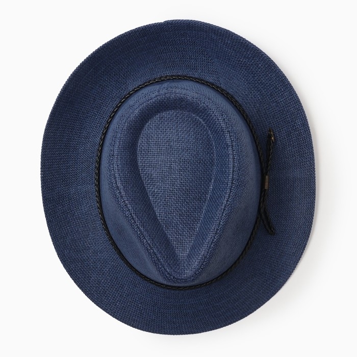 Шляпа мужская MINAKU, цвет синий, р-р 58 Шляпа мужская MINAKU, цвет синий, р-р 58