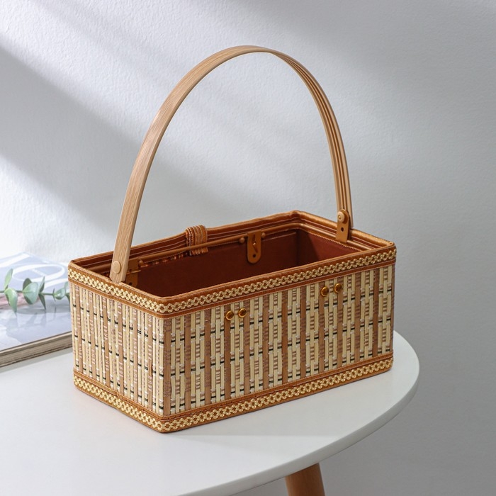 Корзина для хранения Доляна Nature, 24&times;13&times;11 см, бамбук