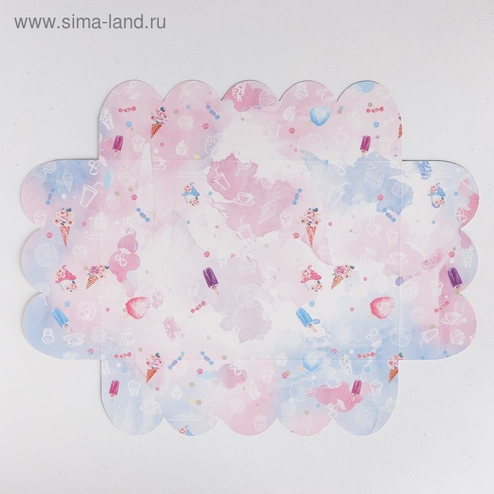 Коробка для печенья, кондитерская упаковка с PVC крышкой, &laquo;Вкусности&raquo;, 20 х 30 х 8 см