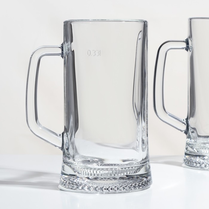 Набор стеклянных кружек &laquo;Время дегустаций. Пивная кружка&raquo;, 330 мл, 2 шт