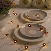 Гирлянда «Нить» 2 м роса с насадками «Сердце», IP20, серебристая нить, 20 LED, батарейки ААх2 (нет в комплекте), свечение тёплое белое Гирлянда «Нить» 2 м роса с насадками «Сердце», IP20, серебристая нить, 20 LED, батарейки ААх2 (нет в комплекте), свечение тёплое белое