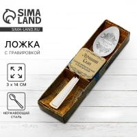 Ложка чайная с гравировкой «Лучший сын», в подарочной коробке, 3 х 14 см. Ложка чайная с гравировкой «Лучший сын», в подарочной коробке, 3 х 14 см.