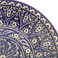 Ляган круглый Риштанская Керамика, 41см, кара калам, микс Ляган круглый Риштанская Керамика, 41см, кара калам, микс