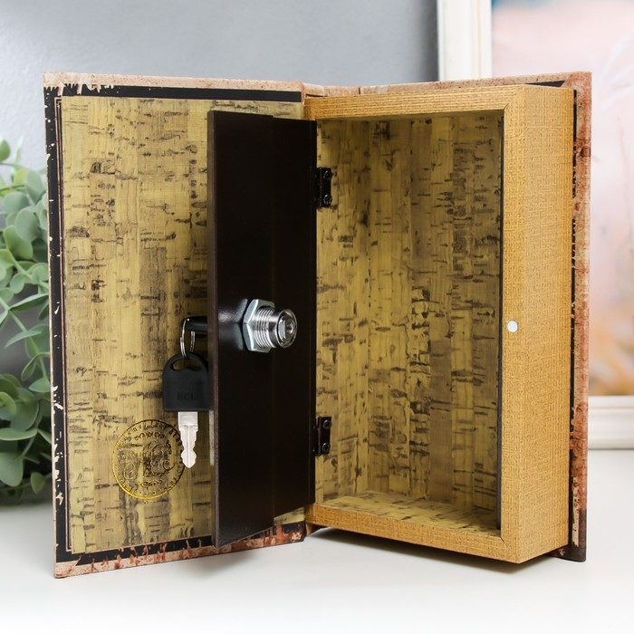 Сейф-книга дерево кожзам Сейф-книга дерево кожзам "Цилиндр" 21х13х5 см