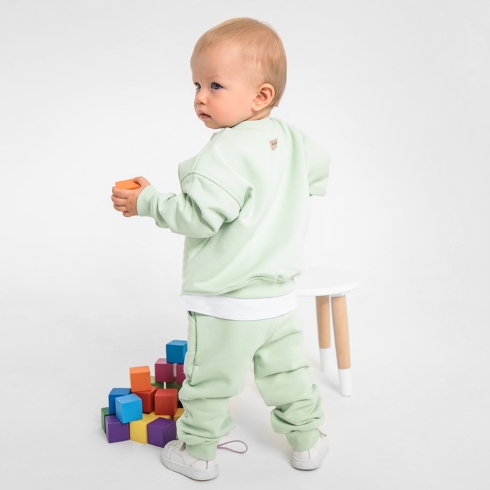 Толстовка детская MINAKU: Basic Line BABY, цвет шалфей, рост 62-68 Толстовка детская MINAKU: Basic Line BABY, цвет шалфей, рост 62-68