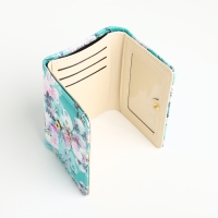 Кошелёк женский на кнопке, цвет бирюзовый Кошелёк женский на кнопке, цвет бирюзовый