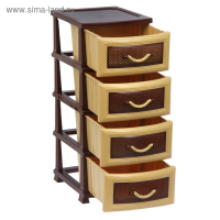 Комод 4-х секционный &laquo;Дельфин&raquo;, цвет бежево-коричневый