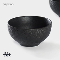 Набор салатников фарфоровых Magistro Lofty, 2 предмета: 600 мл, d=14 см, цвет черный Набор салатников фарфоровых Magistro Lofty, 2 предмета: 600 мл, d=14 см, цвет черный