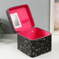 Шкатулка кожзам с зеркалом "Вспышка на чёрном" н-р 3 шт 16,5х16,5х14 15х15х10,5 19х19х19 см 993621 Шкатулка кожзам с зеркалом "Вспышка на чёрном" н-р 3 шт 16,5х16,5х14 15х15х10,5 19х19х19 см 993621