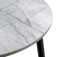 Стол раздвижной круглый "Орион", 950/1250х950х750, ноги металл Чёрный/Каспий светлый Стол раздвижной круглый "Орион", 950/1250х950х750, ноги металл Чёрный/Каспий светлый