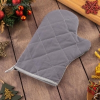 Новый год. Варежка-прихватка "New year" 20х28см, саржа, 100% хлопок, ватин 250г/м2 Новый год. Варежка-прихватка "New year" 20х28см, саржа, 100% хлопок, ватин 250г/м2