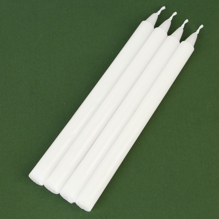 Набор восковых свечей новогодний «Верь в чудеса», на Новый год, 4 шт., белые, 15 х 1 х 1 см. Набор восковых свечей новогодний «Верь в чудеса», на Новый год, 4 шт., белые, 15 х 1 х 1 см.