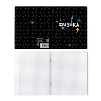 Тетрадь предметная ФИЗИКА, 48 листов в клетку, ErichKrause Inscription, обложка мелованный картон, твин-лак, блок офсет 100% белизна, инфо-блок Тетрадь предметная ФИЗИКА, 48 листов в клетку, ErichKrause Inscription, обложка мелованный картон, твин-лак, блок офсет 100% белизна, инфо-блок