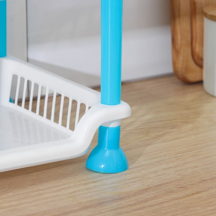 Этажерка настольная 3-х ярусная &laquo;Контраст&raquo;, 21,5&times;28,5 см, цвет голубой