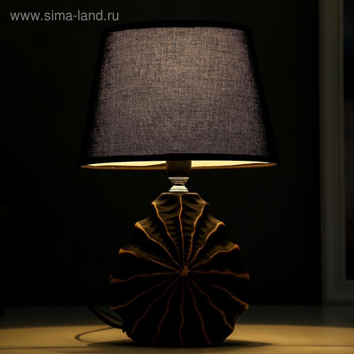 Лампа настольная 16242/1BK-GD E14 40Вт черно-золотой 15х20х31 см RISALUX