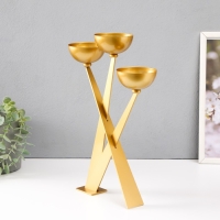 Подсвечник металл на 3 свечи d=8 см "Николь" 23х8х33,5 см Подсвечник металл на 3 свечи d=8 см "Николь" 23х8х33,5 см